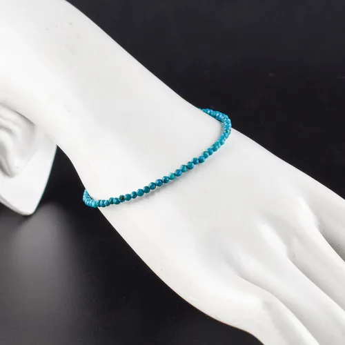 Vista 10 de Yanara Stone Bracelets For Women Beads Dainty Gemstones Jewelry for Women Birthstone, Chakra Energy Healing Crystals, Silver Plated Chain 8 inch