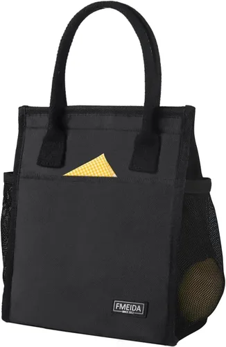 Vista 17 de Pequeña bolsa de almuerzo aislada 6.75L, bolso de bocado térmico Beige