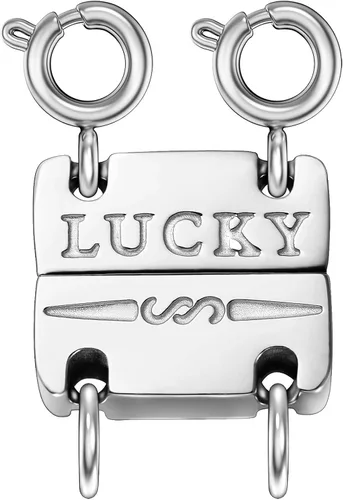 Vista 12 de kcctoo Collar con cierre de capas para mujer, separadores de joyería de oro de 18 quilates y plata, cierre magnético de collar múltiple para mujer