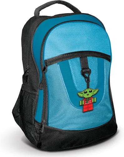 Vista 3 de Lego Star Wars - Etiqueta de silicona para equipaje – Holiday Grogu (53351), dije para bolsa, etiqueta de regalo, para viajes, maleta, mochila