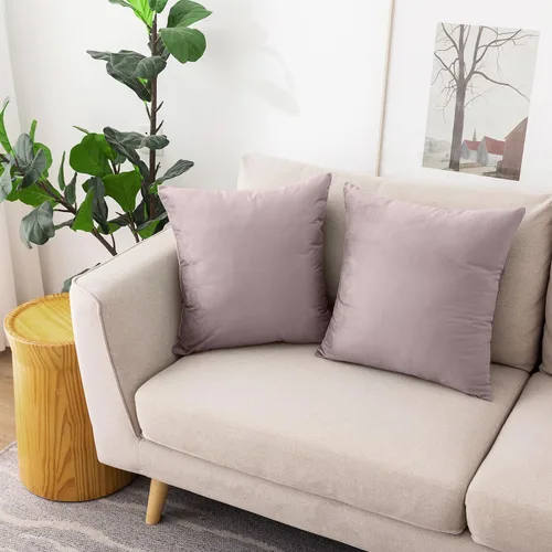 Vista 8 de NiNi ALL - Fundas de almohada decorativas de terciopelo, 16 x 16 pulgadas, paquete de 2 unidades, color verde aguamarina, suaves para sofá