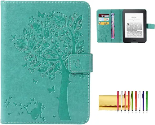 Vista 19 de Funda tipo libro para Kindle Paperwhite de 10ª/7ª/6ª/5ª generación, funda protectora ligera con ranuras para tarjetas, encendido automático