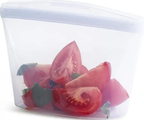 Vista 13 de Stasher Cuenco reutilizable de silicona prémium para almacenamiento de alimentos, azul, microondas, al vacío, apto para lavavajillas, horno