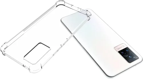 Vista 3 de USTIYA Funda para Vivo V21 5G Clear TPU Cuatro Esquinas Cubierta Protectora Transparente Suave Funda