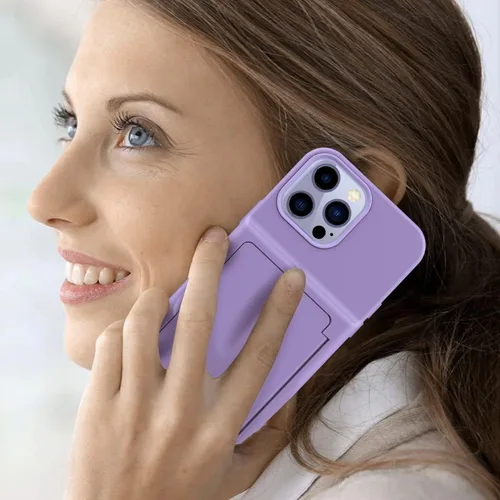 Vista 7 de Funda tipo cartera para iPhone 13 Pro Max, [Soporte para tarjeta de crédito integrado] Defensor 2 en 1 con ranuras para tarjetas, espejo oculto, a