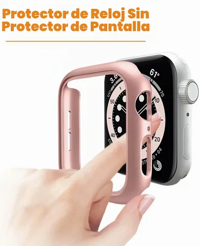 Vista 2 de Mugust Paquete de 4 fundas rígidas de policarbonato compatibles con Apple Watch Series 9 (2023) Series 8 Series 7 de 1.772 pulgadas sin protector