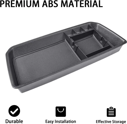 Vista 4 de HGWEI Organizador de Tablero Compatible con VW Atlas y Cross Sport 2018 2019 2020 2021 2022 2023 Accesorios, Bandeja de Consola Soporte de Montaje