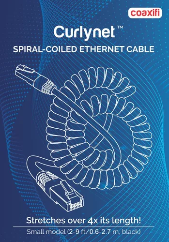 Vista 3 de Cable Ethernet Cat5e en espiral 24AWG (2-6 pies)