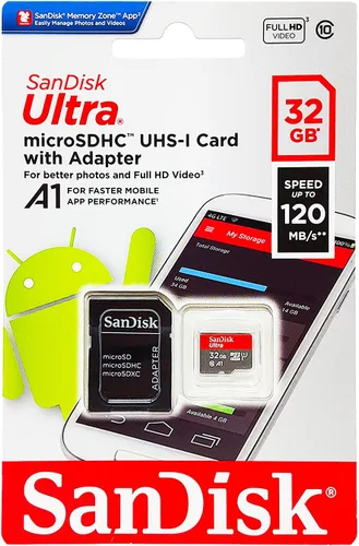Vista 7 de [Versión anterior] SanDisk - Tarjeta de memoria Ultra microSDHC UHS-I de 16 GB (3 x 16 GB) - SDSQUAR-016G-GN6MM