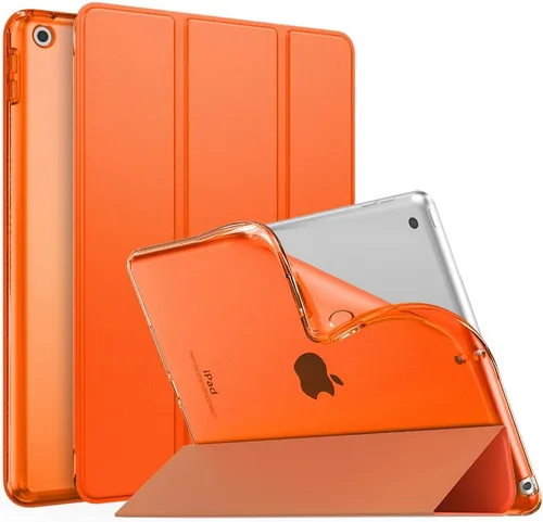 Vista 11 de MoKo Funda compatible con iPad de 9ª/8ª/7ª generación de 10.2 pulgadas (2021/2020/2019), delgada y ligera funda inteligente con protector trasero