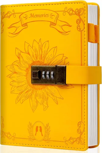 Vista 13 de Diario de bloqueo para mujer, diario vintage con cerradura personal, recargable, diario de bloqueo de cuero, cuaderno de escritura B6 para niñas