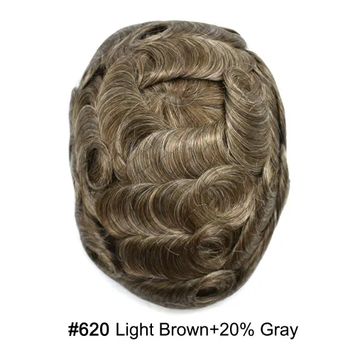 Vista 72 de Toupee para hombre 100% cabello humano real tupé para hombres 0.004 in piel de poliuretano para hombre, sistema de reemplazo de piezas de pelo