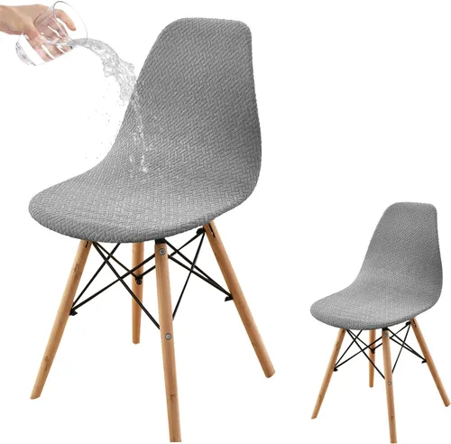 Vista 28 de HAOYONG Fundas para silla de comedor modernas de mediados de siglo, funda estampada para silla sin brazos, fundas elásticas para cocina, oficina