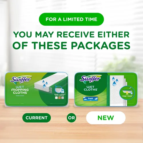 Vista 8 de Swiffer Sweeper - Paños húmedos para trapeador, repuestos de limpiador de piso de fregona y escoba, aroma fresco de ventana abierta, 24