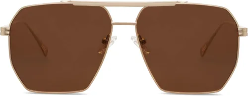 Vista 3 de SOJOS Gafas de sol polarizadas cuadradas retro de gran tamaño para mujeres y hombres estilo vintage UV400 gafas de sol clásicas grandes de metal
