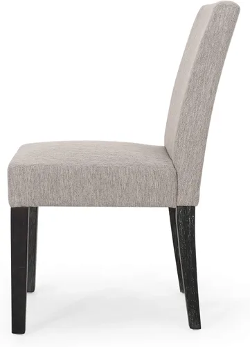 Vista 7 de Christopher Knight Home Boling - Silla de comedor tapizada contemporánea (juego de 2), gris claro + marrón oscuro