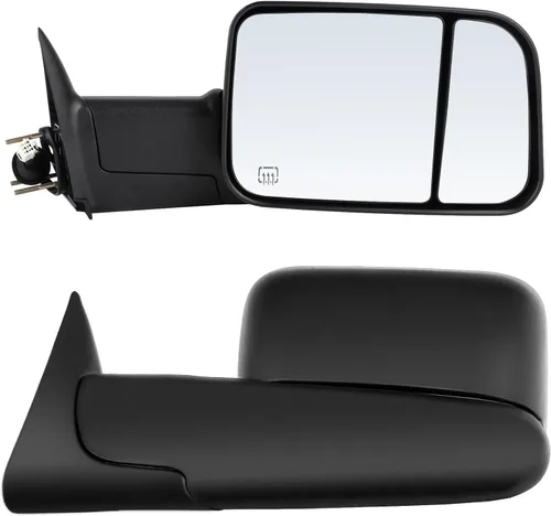 Vista 21 de ECCPP Par de espejos de remolque de repuesto plegable manual ajustable para 94-97 para Dodge para Ram 1500 2500 3500 camión
