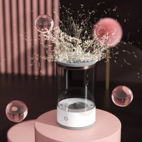 Vista 7 de Limpiador de brochas de maquillaje - Máquina eléctrica de limpieza de brochas de maquillaje, herramienta automática de limpieza y secado de brochas