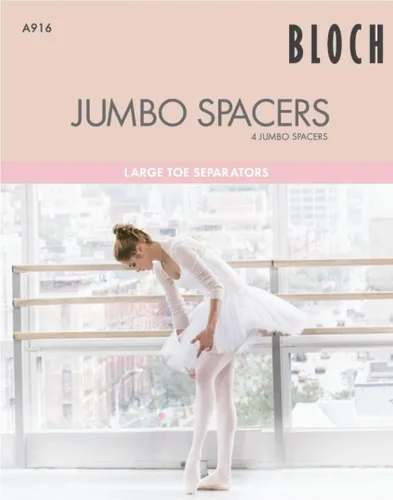 Vista 2 de Bloch Dance A916 - Zapato de ballet/Pointe Jumbo Toe Spacers, transparente, talla única (paquete de 4)