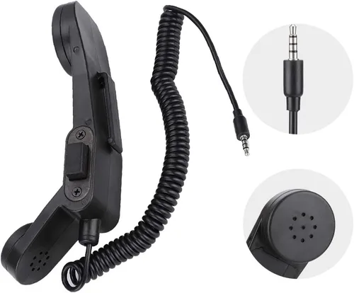 Vista 8 de FOSA Micrófono receptor de teléfono retro, micrófono de altavoz de mano vintage de 0.138 in para comunicación clara, actividades al aire libre