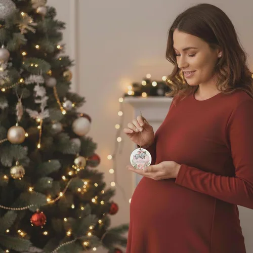 Vista 6 de Adorno personalizado para bebé 2025 elefante, ornamentos grandes para árbol de Navidad, adorno de Navidad de elefante bebé, regalo personalizado
