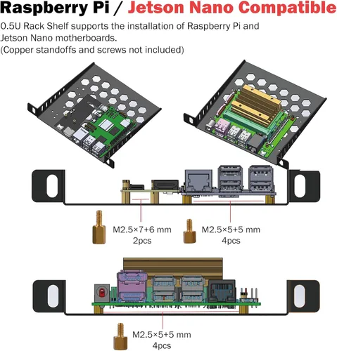 Vista 8 de GeeekPi DeskPi RackMate TT Mini gabinete de servidor para mini PC, red, servidores, audio y equipo de video