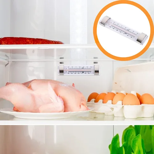 Vista 6 de Termómetro para refrigerador de cocina, paquete de 12 termómetros para nevera, congelador, termómetro, impermeable, mini medidor de temperatura