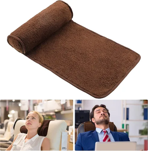 Vista 15 de Weysat Almohada para Cuello y Cabeza para Silla Reclinable Antideslizante de Forro Polar Ajustable Soporte de Rollo para Cuello Almohada