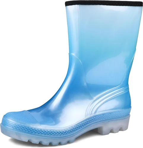 Vista 6 de DKSUKO Waterproof Womens Rain Boots insulated,Lightweight Rubber fashion Boots in Gardening,Warm and Comfortable Wide Calf Rain Boots with Glossy in