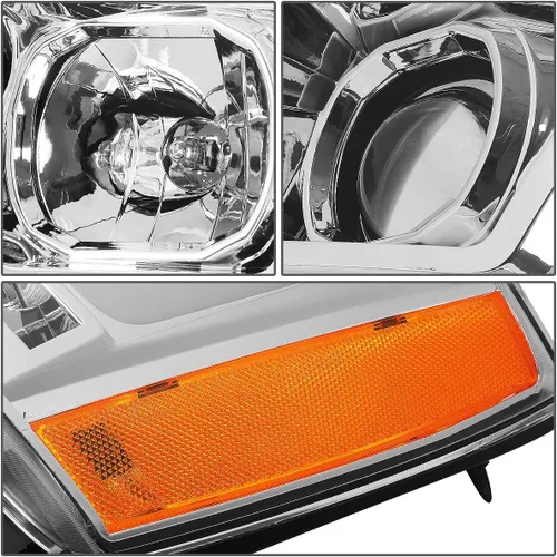 Vista 4 de Auto Dynasty - Juego de faros delanteros LED DRL compatible con 2007-2014 Chevy Tahoe Suburban Avalanche, lámparas de proyector para lado