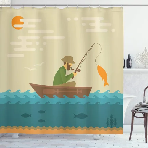 Vista 84 de Ambesonne Cortina de ducha a rayas, código de barras, software de datos, obra de arte lineal, unidimensional, juego de decoración de baño de tela