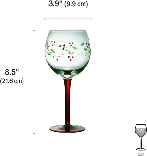 Vista 2 de Pflatzgraff Winterberry - Juego de 4 copas de vino, transparentes, 13 onzas líquidas