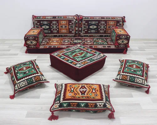 Vista 2 de arabicsofa Juego de sofá individual, juego premium, cojín de asiento, sofá bohemio, cojines de suelo, sofá de suelo, sofás marroquíes, majlis árabe