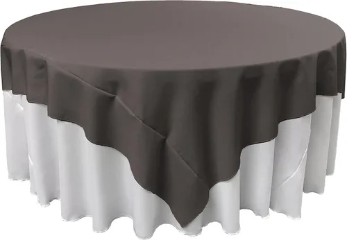 Vista 10 de LA Linen. Mantel cuadrado de popelina de poliéster