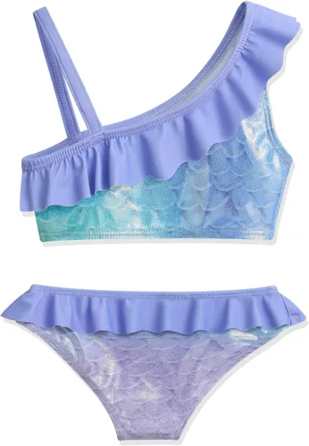 Vista 2 de Phineein Traje de baño tankini de 2 piezas para niñas con estampado de corazón y frutas tropicales