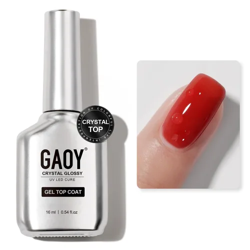 Vista 9 de GAOY 16ml 4 Piezas Juego de Capa Superior de Gel Brillante y Capa Base, Sin Limpieza, Combinación para Esmalte de Uñas con Curación UV