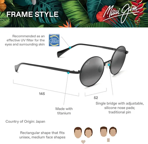 Vista 6 de Maui Jim Gafas de sol redondas Mokupuni