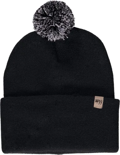 Vista 11 de Minus33 - Gorro de punto con pompón de peso medio, 100% lana merina, gorro de invierno