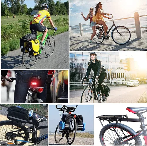 Vista 3 de Acomfort portaequipajes para bicicletas capacidad 110 libras, ajustable, accesorios para bicicleta