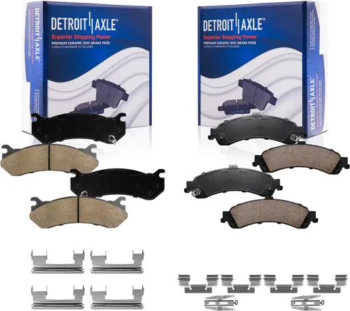 Vista 147 de Detroit Axle - Kit de freno delantero para Dodge Ram 1500 Durango Dakota Chrysler Aspen Dakota Driver Side Disco Freno Pinza de freno de cerámica