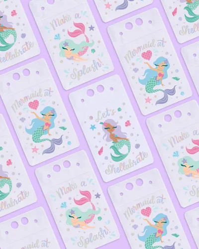 Vista 3 de xo, Fetti Bolsas de bebidas de sirena – 16 unidades Suministros de fiesta de cumpleaños de sirena, baby shower Mermazing, recuerdos de fiesta
