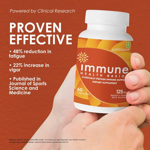 Vista 6 de Inmunidad ultra fuerte, apoyo inmunológico clínicamente probado, Wellmune Beta glucano altamente purificado, sin gluten, hipoalergénicas, sin OMG