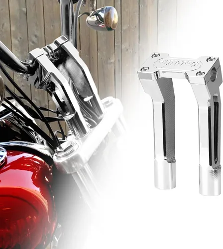 Vista 11 de Abrazadera superior para manillar de 1 pulgada / 0.984 in, kit de extensión de barra de mango alto de 6 pulgadas, ajuste universal para Harley