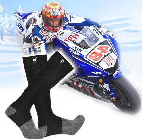Vista 8 de SNOW DEER Calcetines calefactables, calentador de pies eléctrico con batería recargable para hombres y mujeres, invierno, esquí, caza, camping
