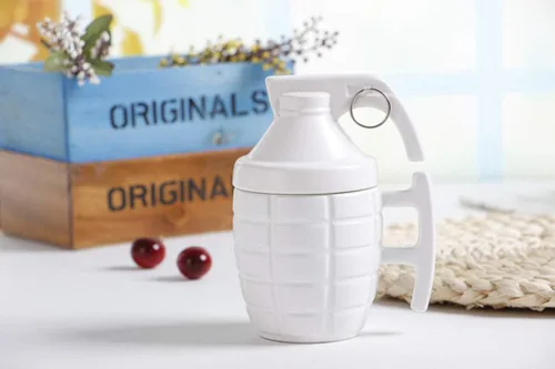 Vista 21 de Taza de café de cerámica formada murciélago creativo, tazas de agua con diseños peculiares, tazas de té de moda (murciélago)