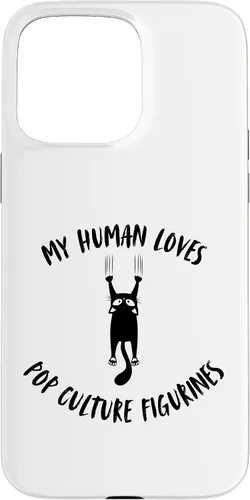 Vista 27 de iPhone XR My Human Loves Pop Culture Figurines - Cat Parent Hobby Case