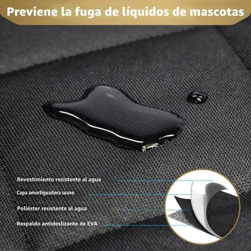 Vista 5 de F-color Forro de carga para perros SUV, resistente al agua, cubierta de carga para mascotas, tapete para asiento de perro de tamaño mediano, SUV
