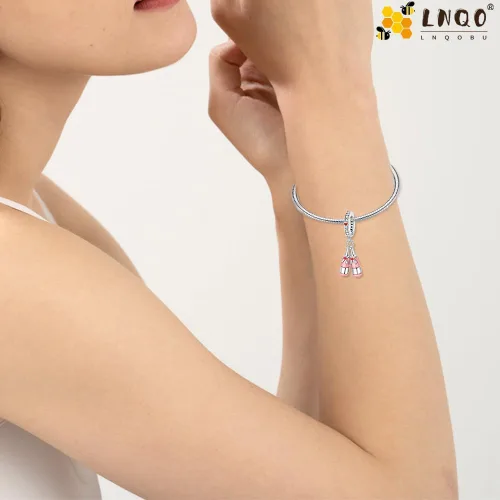 Vista 120 de LNQOBU Happy Life - Colgante para pulseras de abalorios, plata de ley 925 para mujer (con un espaciador de cuentas)