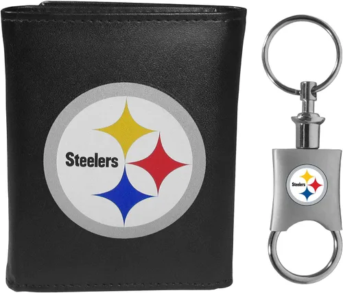 Vista 19 de Siskiyou Sports NFL unisex Tri-fold Wallet & Valet Key Chain