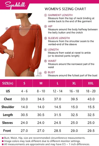 Vista 6 de Spadehill Body de manga larga con cuello en V para mujer